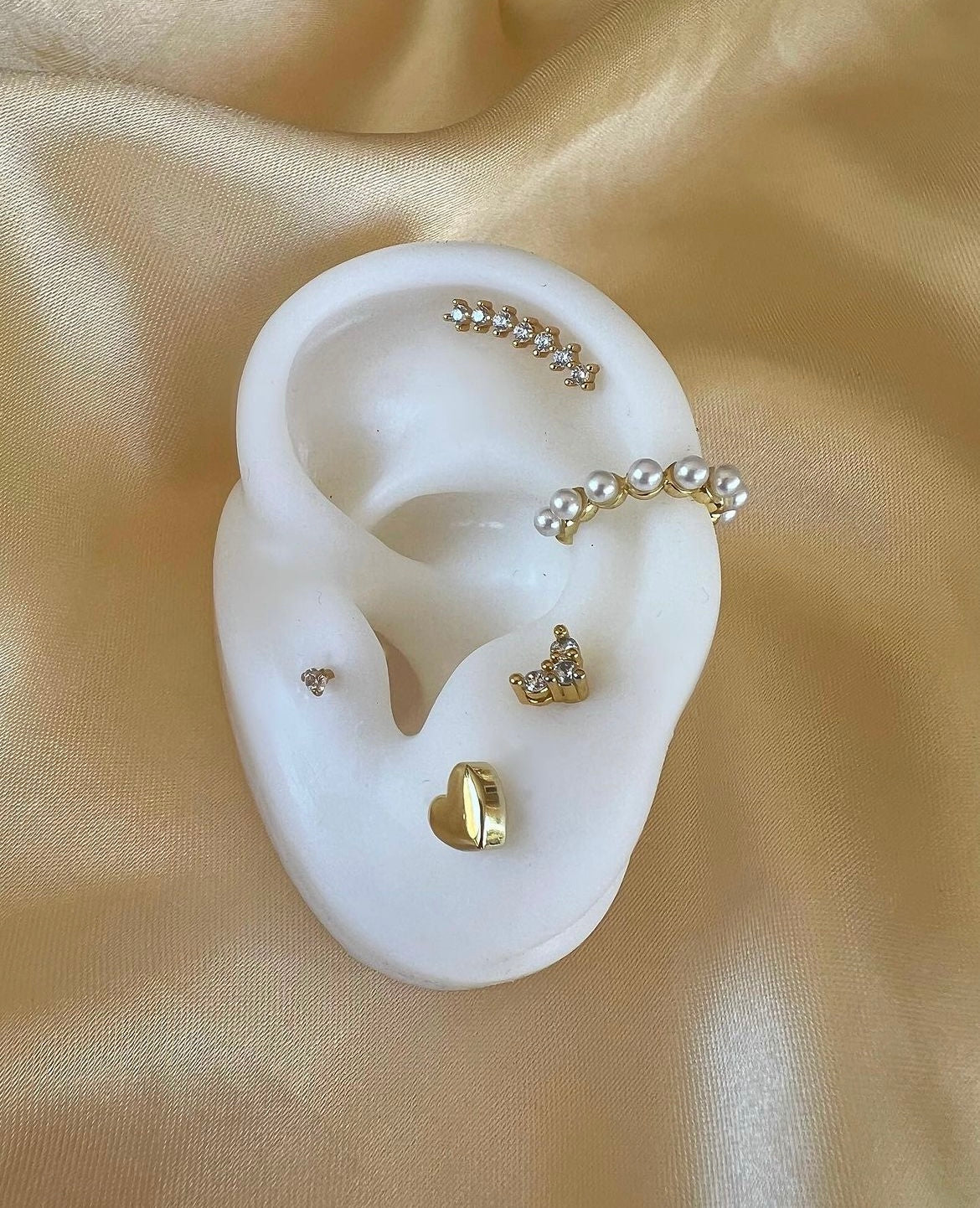 Golden Heart Earrings