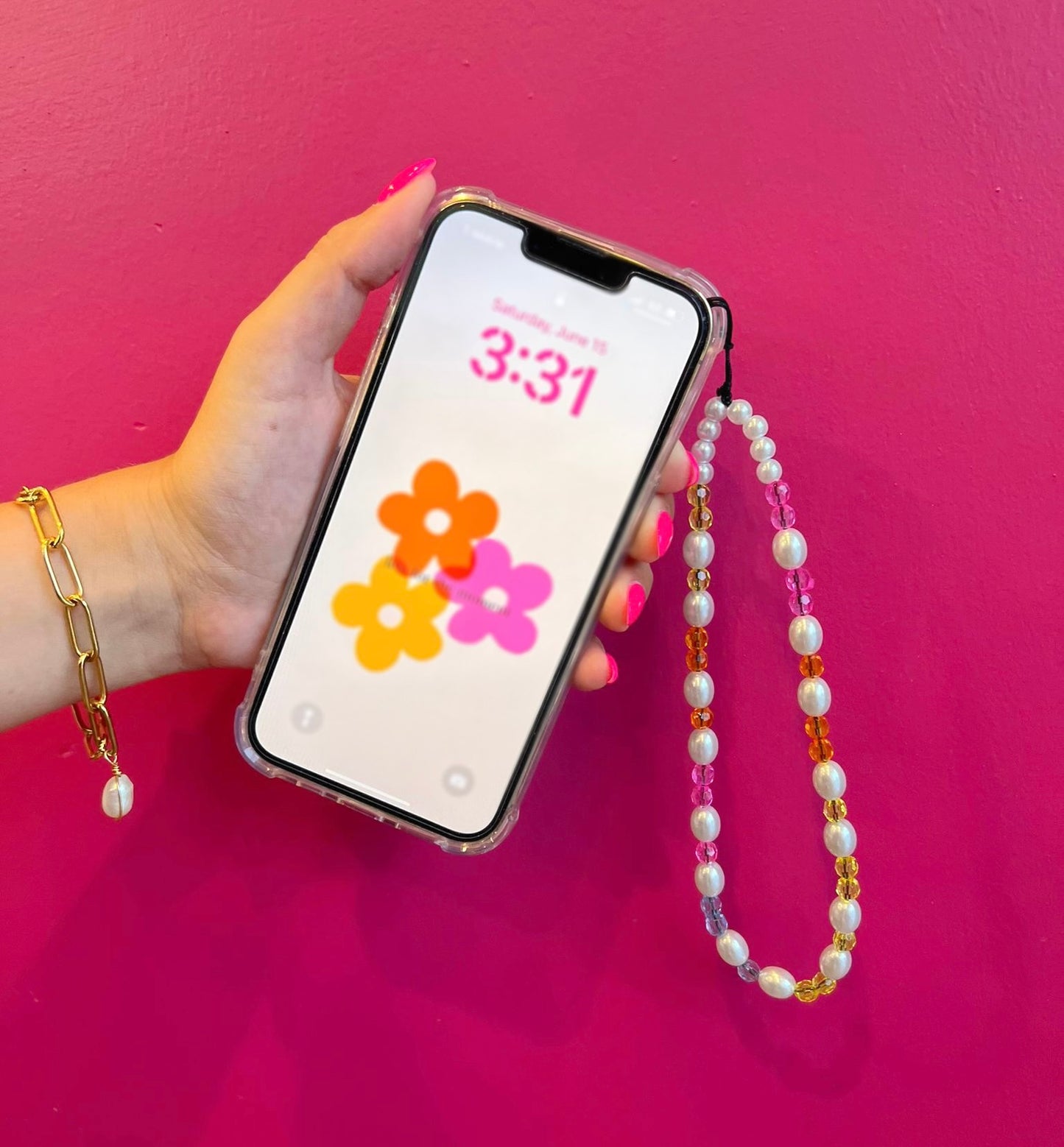 Pearl Phone Charm Strap