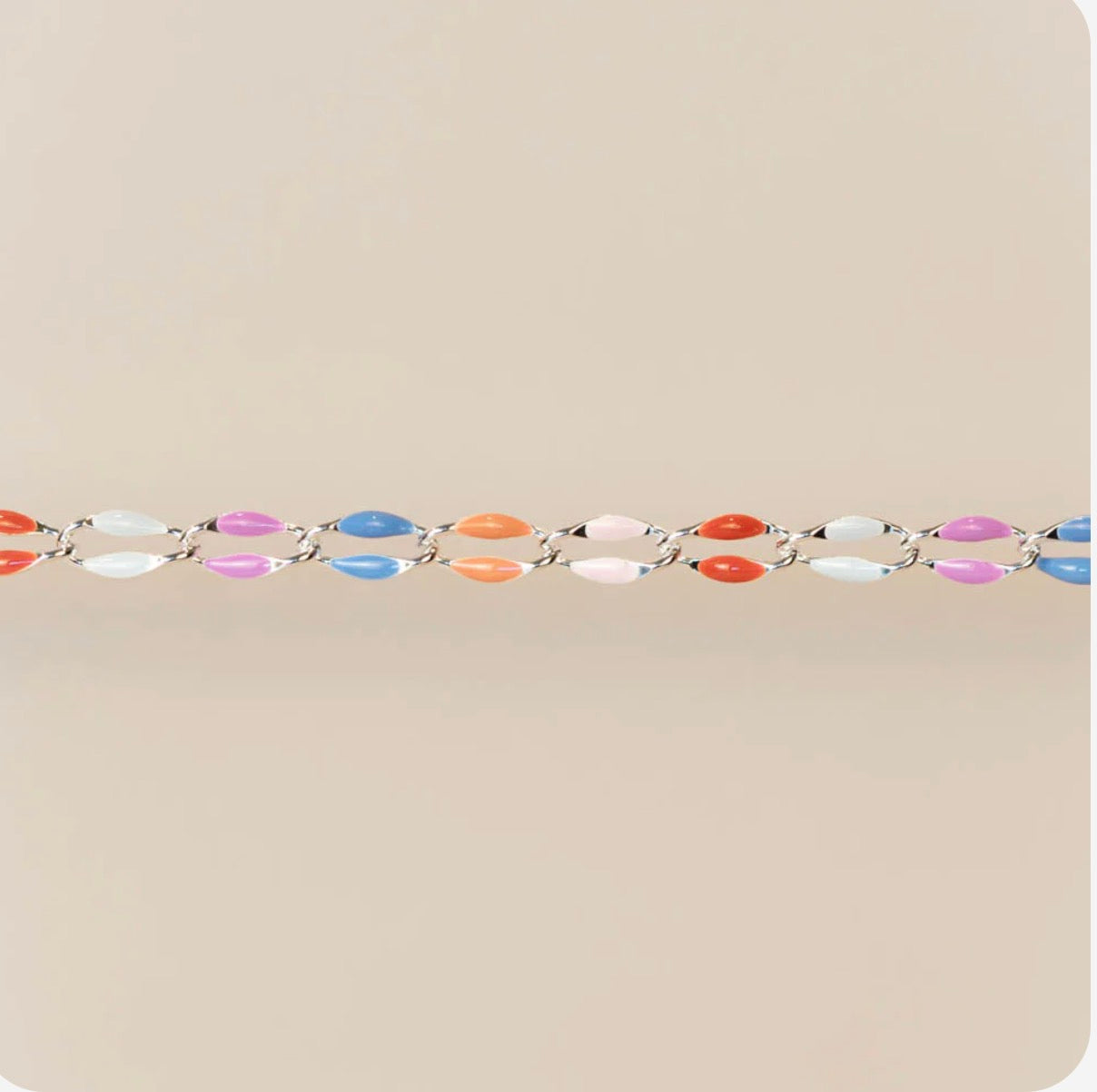 Silver Enamel in Cotton Candy