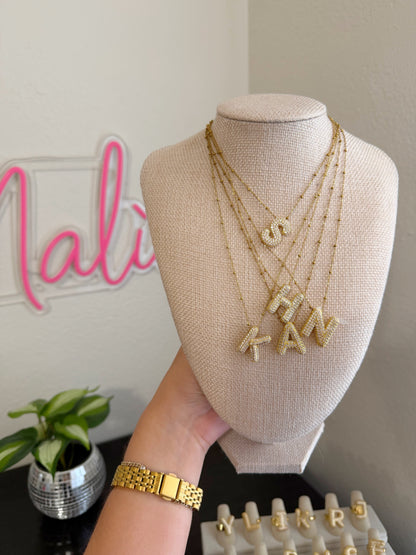 Bubble Initial Necklace