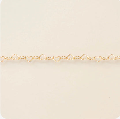 Rounded Hearts in Gold