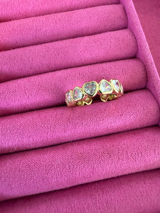 Golden Hearts Ring