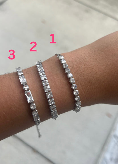 Silver Crystal Bracelets