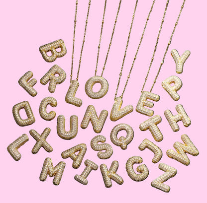 Bubble Initial Necklace