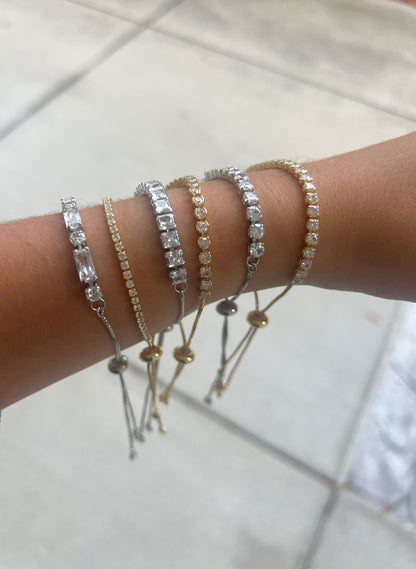 Silver Crystal Bracelets