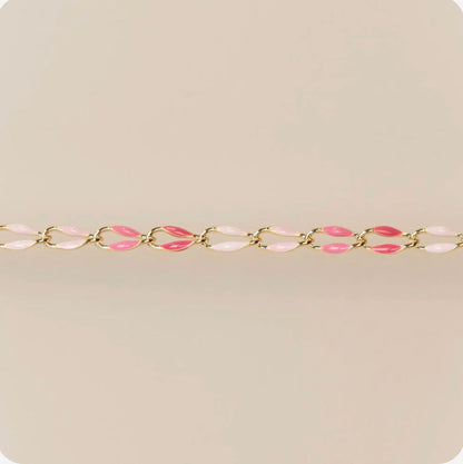 Gold Enamel in Pink Oasis