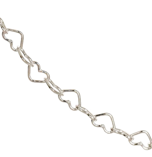 Rounded Hearts in Silver