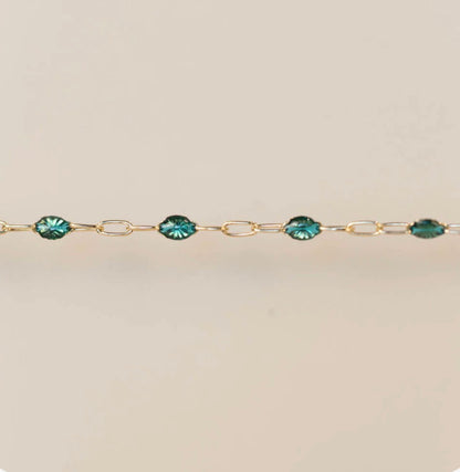 Paperclip Enamel in Green
