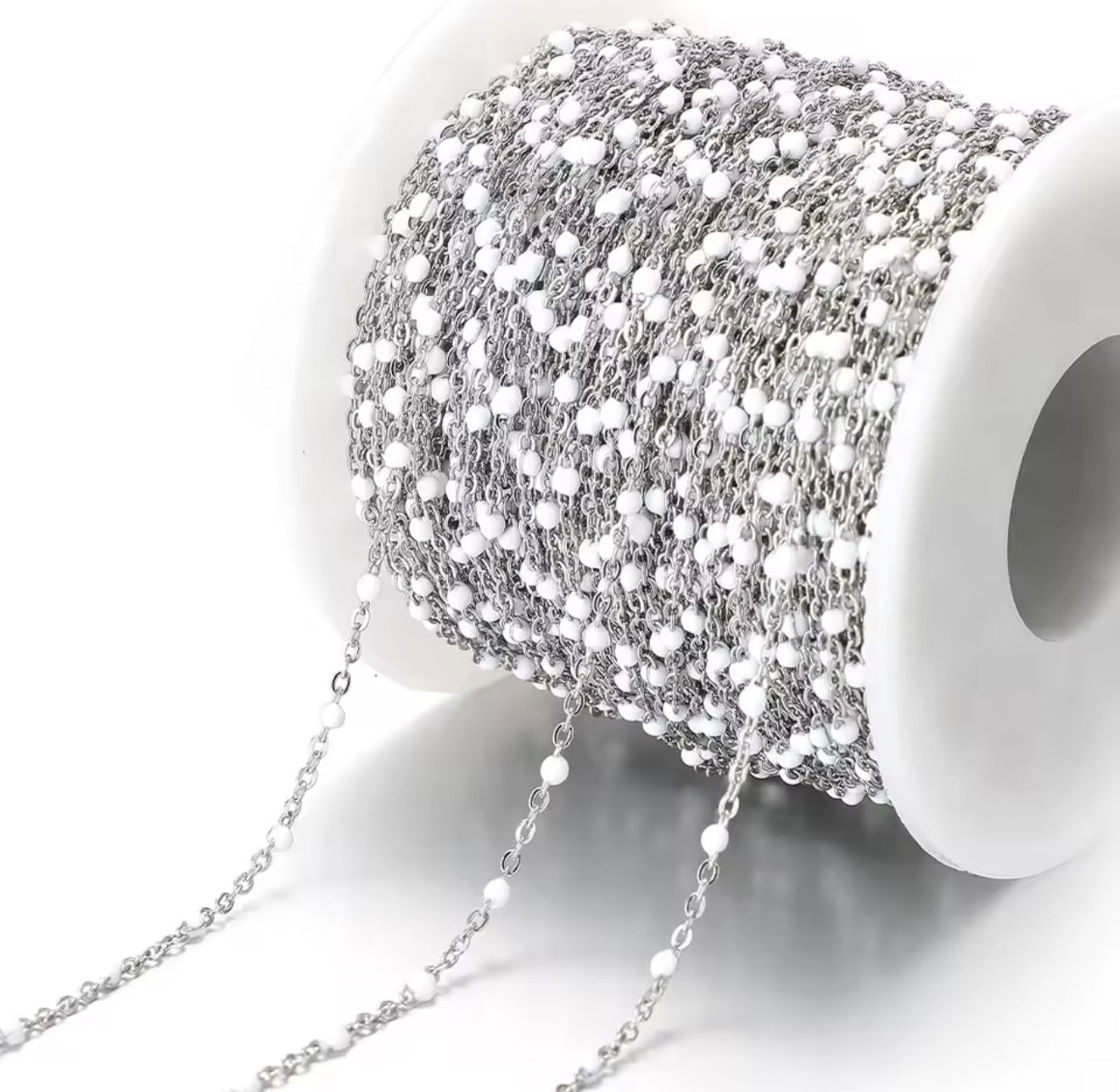 Silver Enamel in White