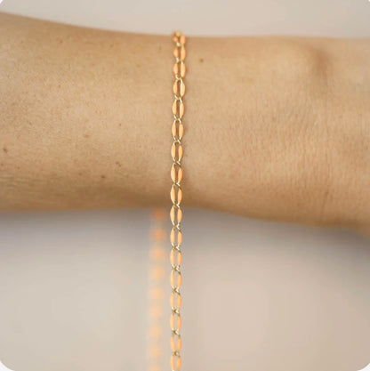 Gold Enamel Chain in Orange