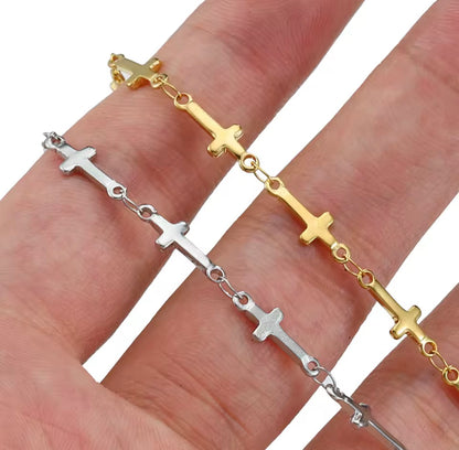 Silver Cross Chain