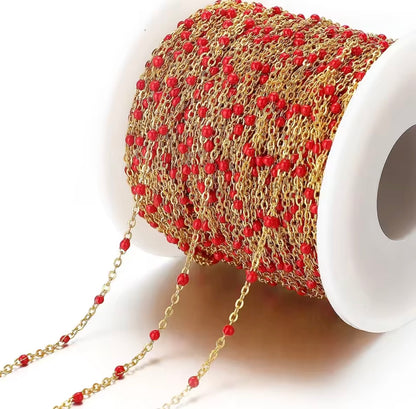Gold Enamel in Red