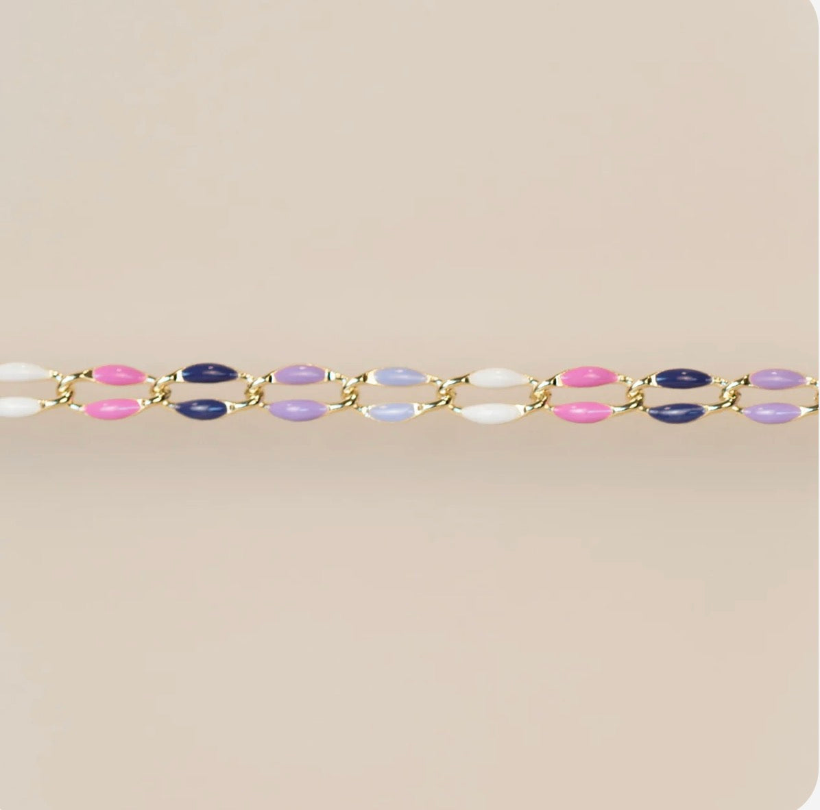 Gold Enamel in Lavender