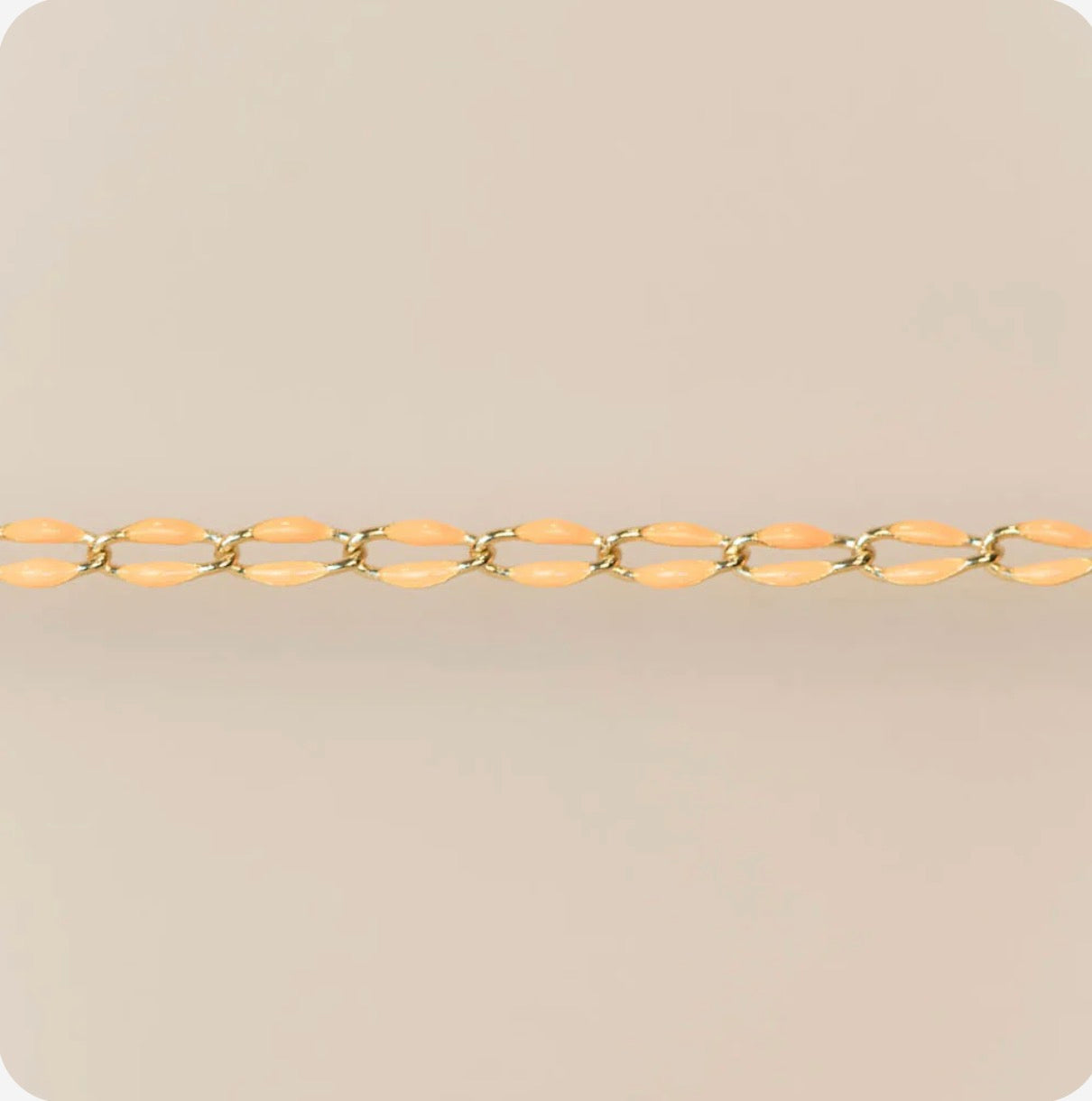 Gold Enamel Chain in Orange