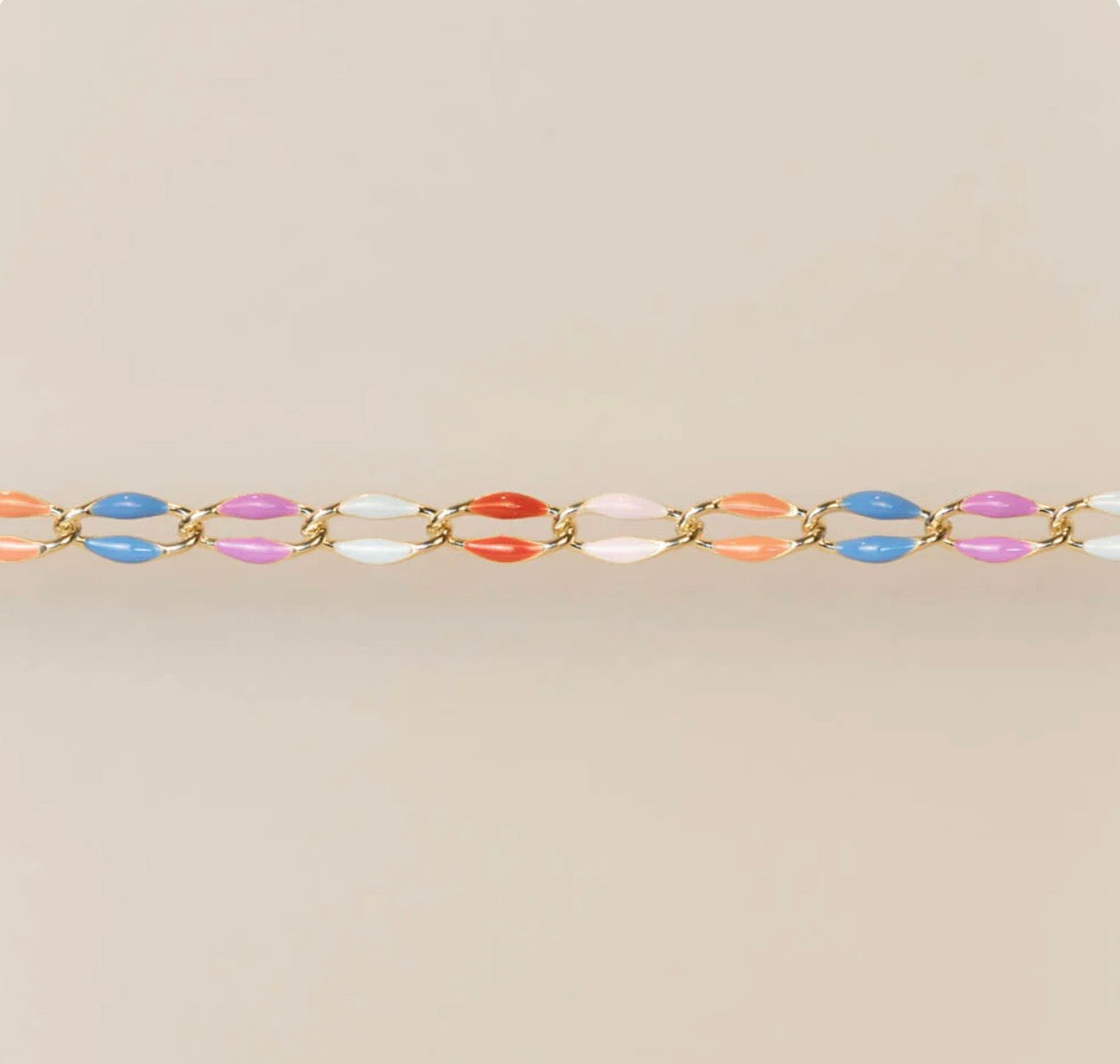 Gold Enamel in Cotton Candy