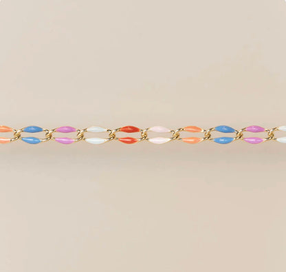 Gold Enamel in Cotton Candy