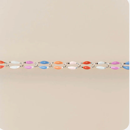 Silver Enamel in Cotton Candy