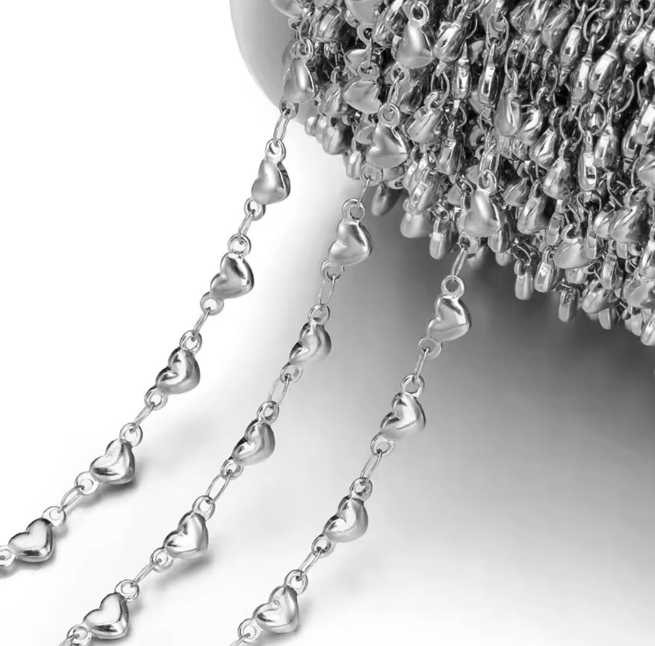 Silver Hearts Chain