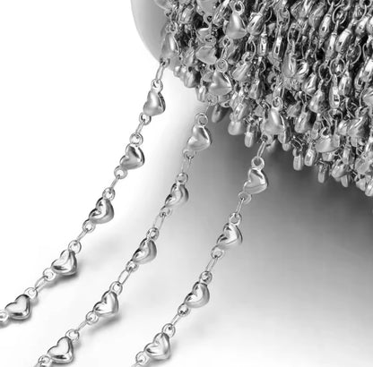 Silver Hearts Chain
