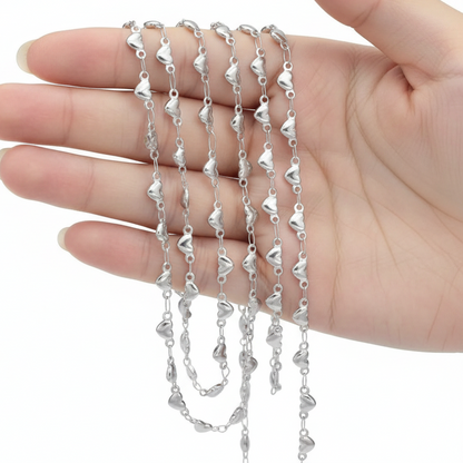 Silver Hearts Chain