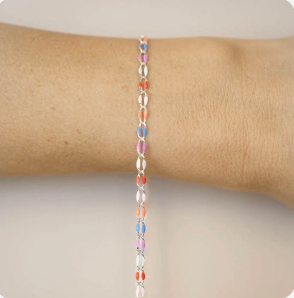 Silver Enamel in Cotton Candy
