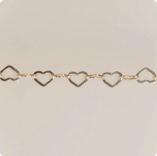 Mini Hearts Chain in Gold