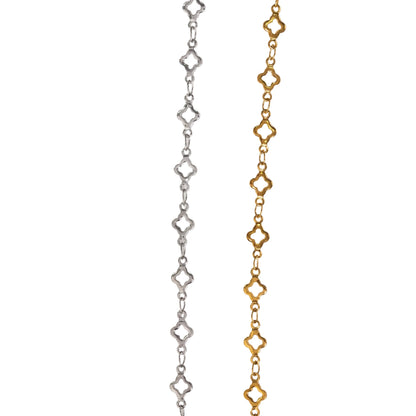 Clover Chain in Silver and Gold